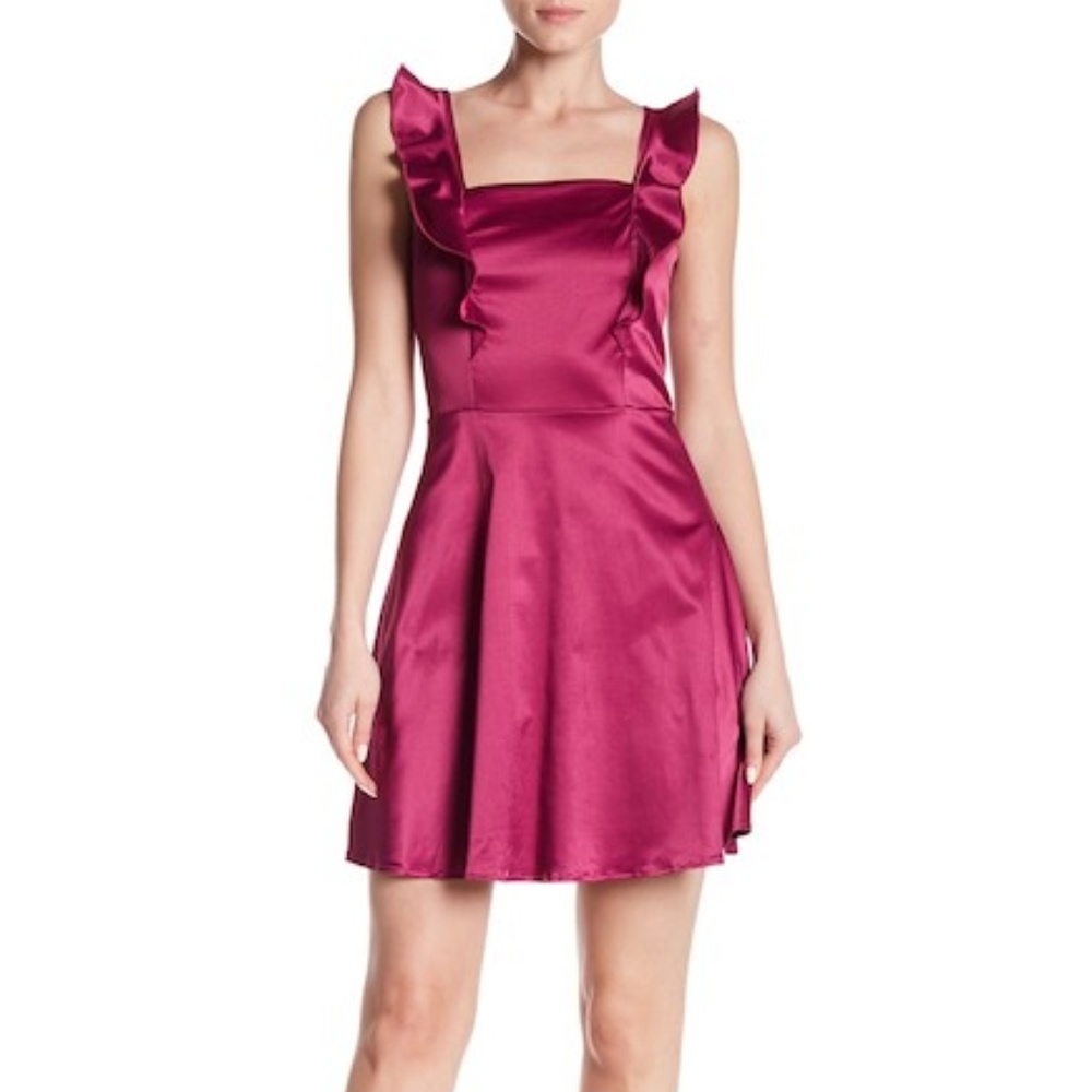 New! Vanity Room Satin Ruffle Party Dress